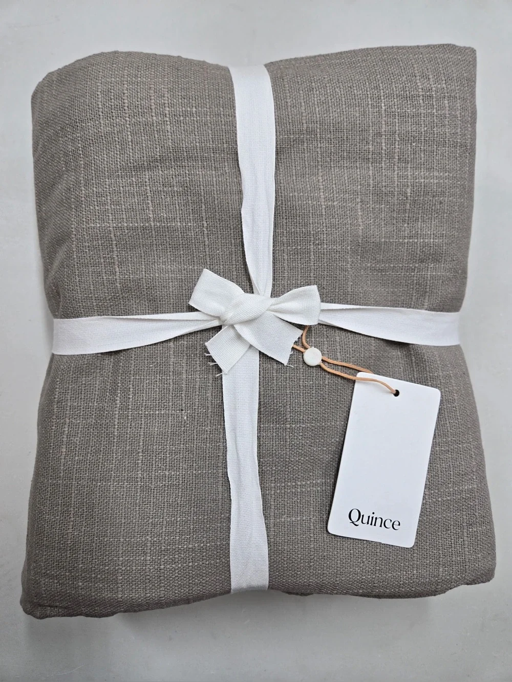 NWT QUINCE Set Of 2 48x84 Cotton Slub Curtains Grey 0721